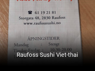 Raufoss Sushi Viet-thai