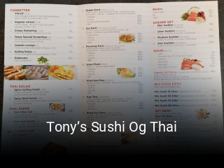 Tony’s Sushi Og Thai